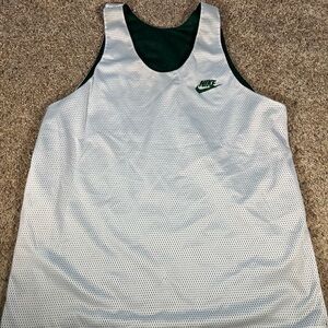 Nike Men's Green and White Training Top